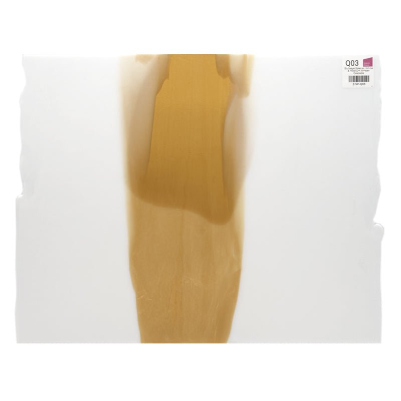 Bullseye Special: White & Medium Amber Cascade - Warm Glass