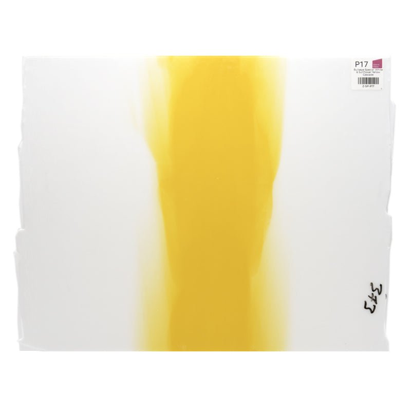Bullseye Special: White & Sunflower Yellow Cascade - Warm Glass
