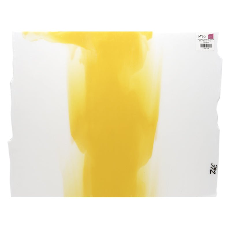 Bullseye Special: White & Sunflower Yellow Cascade - Warm Glass