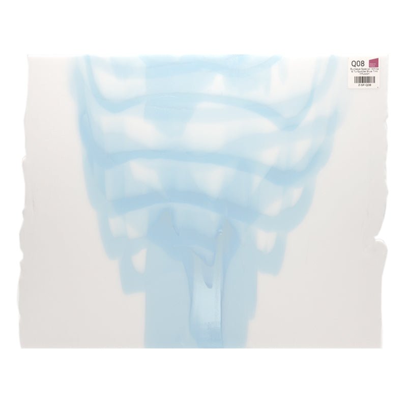 Bullseye Special: White & Turquoise Blue Tint Infusion - Warm Glass
