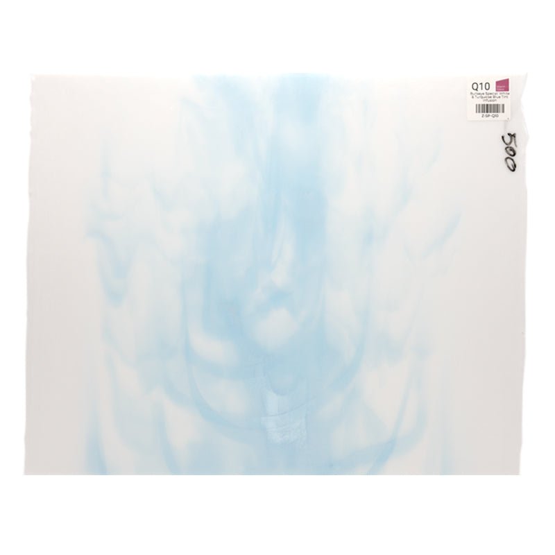 Bullseye Special: White & Turquoise Blue Tint Infusion - Warm Glass