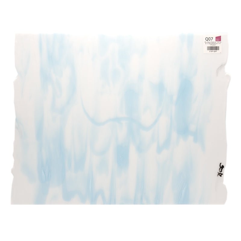 Bullseye Special: White & Turquoise Blue Tint Infusion - Warm Glass