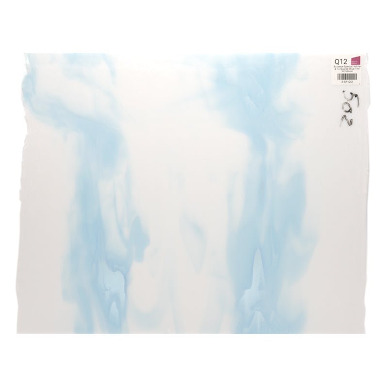 Bullseye Special: White & Turquoise Blue Tint Windows - Warm Glass