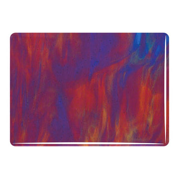 Bullseye Streaky Glass: 3mm Pink, Blue & Spring Green 3126 - Warm Glass
