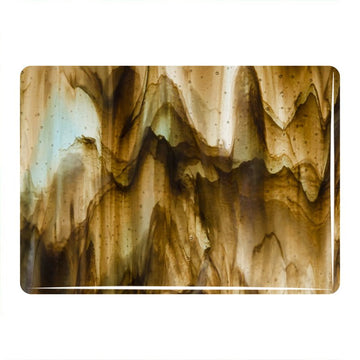 Bullseye Streaky Glass: Clear, French Vanilla, Lt Turquoise 3137 - Warm Glass