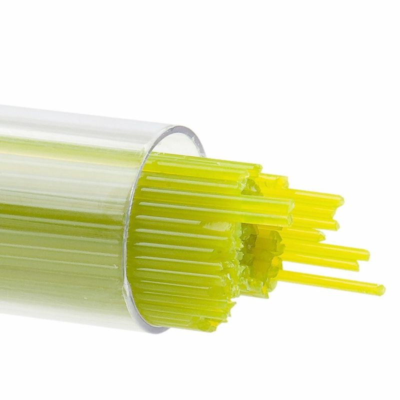 Bullseye Stringers: 1mm Green Gold Opal 0217 - Warm Glass