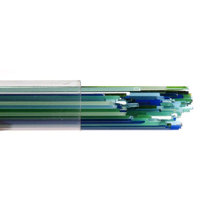 Bullseye Stringers: 1mm Mixed Cold Transparent & Opal – Warm Glass