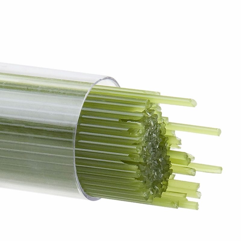Bullseye Stringers: 1mm Olive Green Opal 0212 - Warm Glass