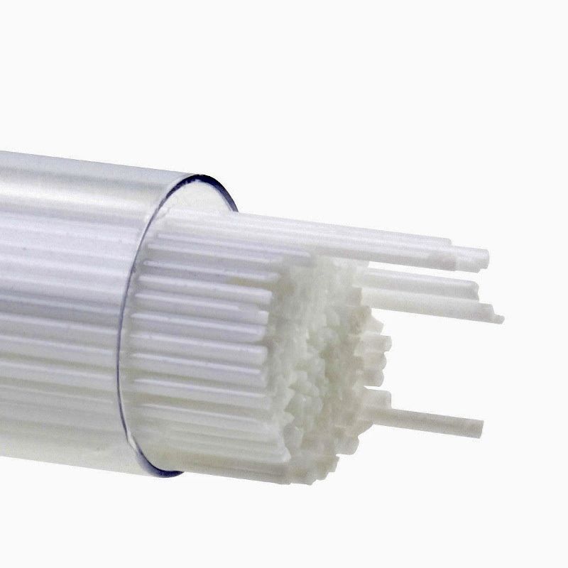 Bullseye Stringers: 1mm Opaque White Opal 0013 - Warm Glass