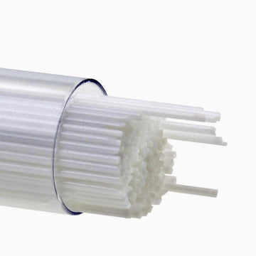 Bullseye Stringers: 1mm Opaque White Opal 0013 - Warm Glass