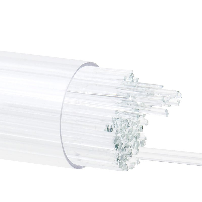 Bullseye Stringers: 1mm Reactive Ice Transparent 1009 - Warm Glass