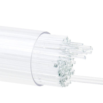 Bullseye Stringers: 1mm Reactive Ice Transparent 1009 - Warm Glass