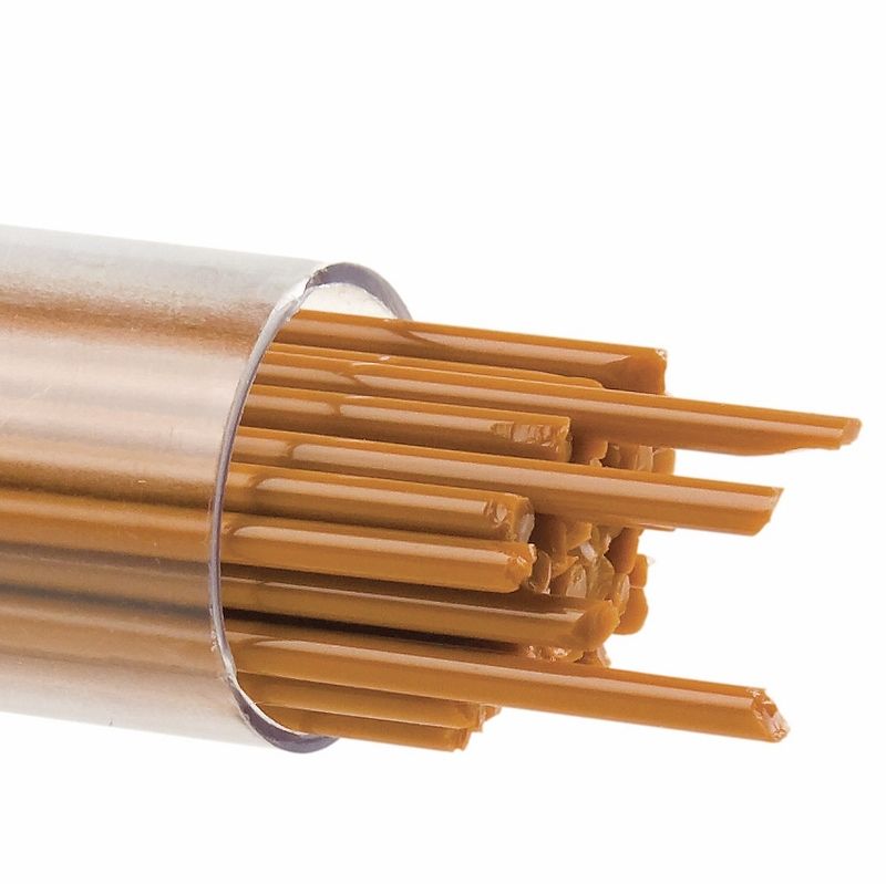 Bullseye Stringers: 2mm Burnt Orange Opal 0329 - Warm Glass