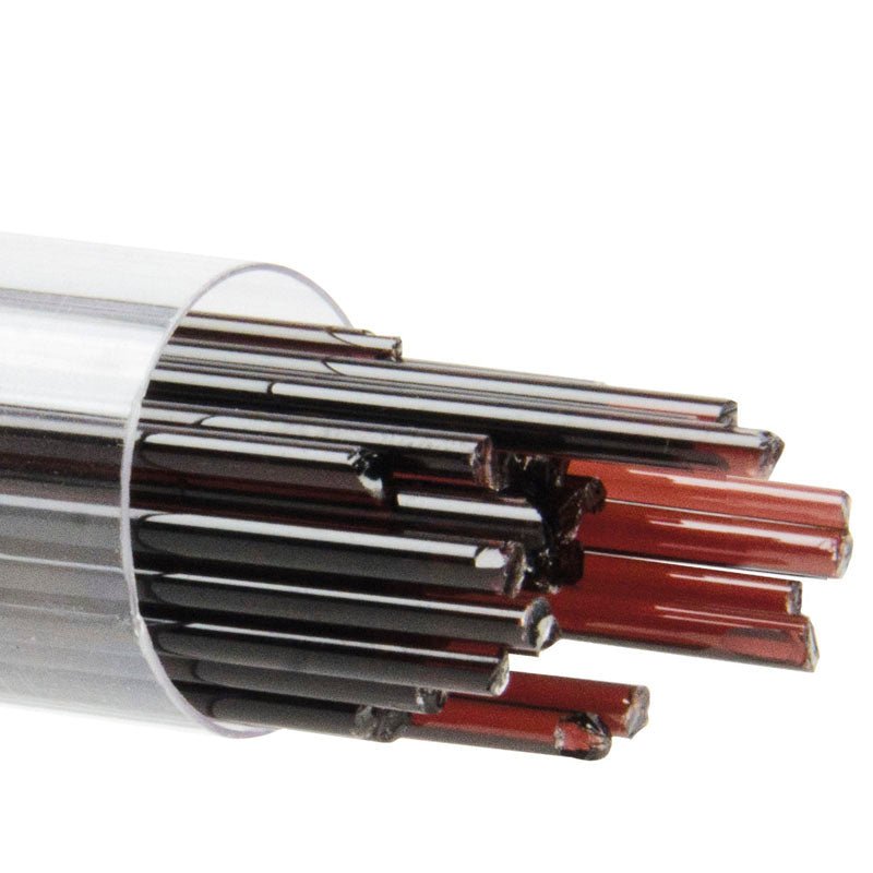 Bullseye Stringers: 2mm Deep Plum Transparent 1105 - Warm Glass