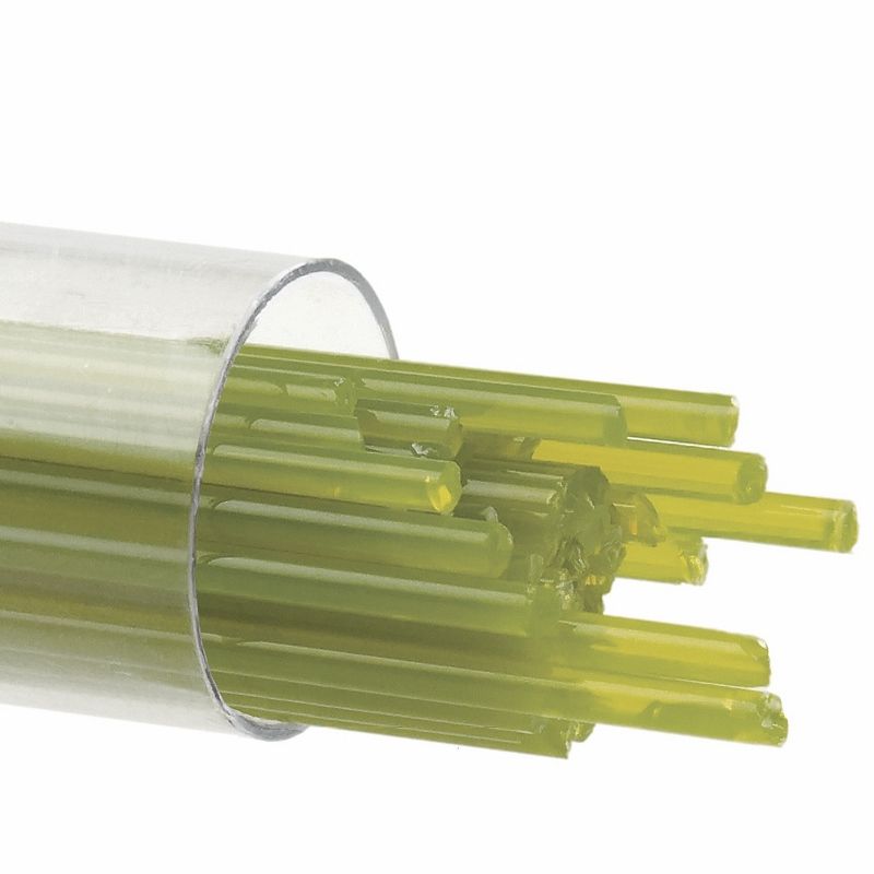 Bullseye Stringers: 2mm Green Gold Opal 0217 - Warm Glass