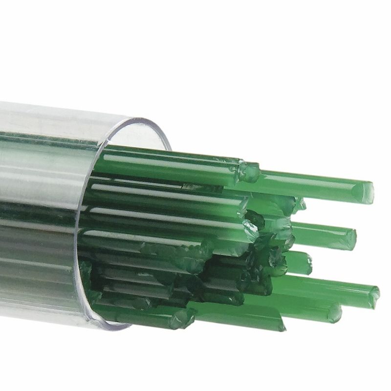 Bullseye Stringers: 2mm Jade Green Opal 0145 - Warm Glass