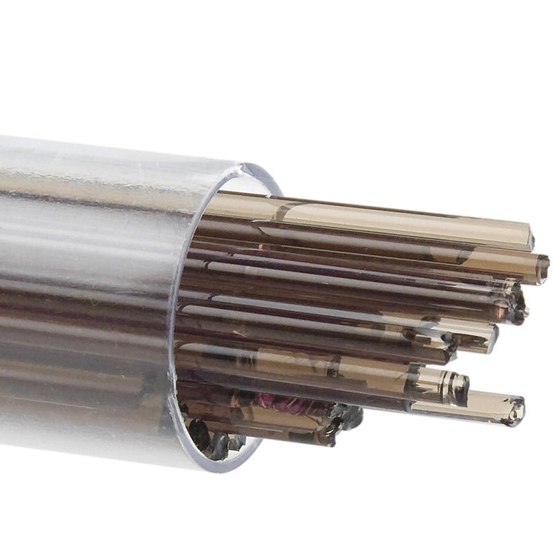 Bullseye Stringers: 2mm Light Bronze Transparent 1409 - Warm Glass