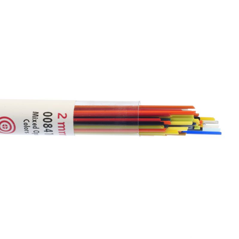 Bullseye Stringers: 2mm Mixed Opal - Warm Glass