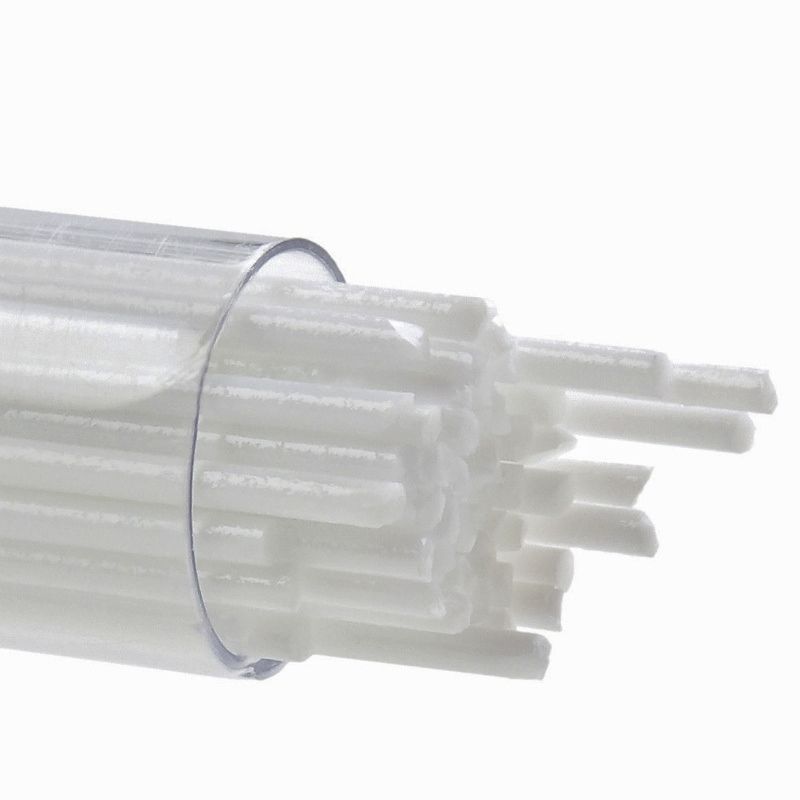 Bullseye Stringers: 2mm Opaque White Opal 0013 - Warm Glass