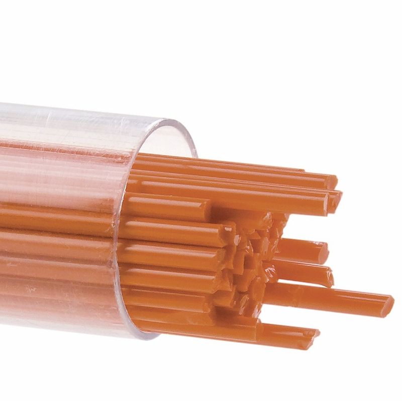 Bullseye Stringers: 2mm Orange Opal 0125 - Warm Glass