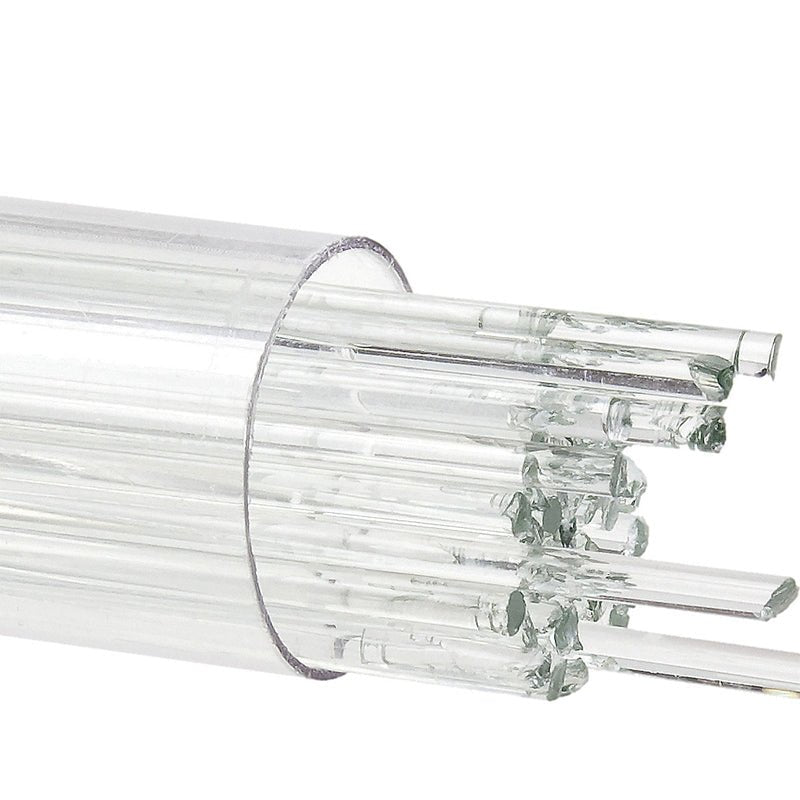 Bullseye Stringers: 2mm Reactive Ice Transparent 1009 – Warm Glass