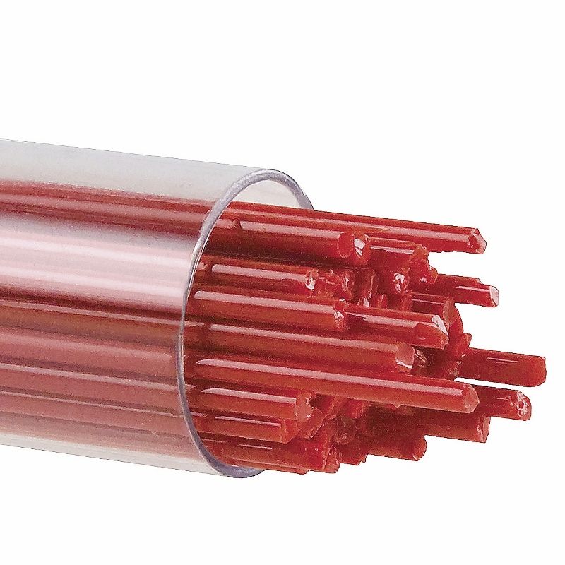 Bullseye Stringers: 2mm Tomato Red Opal 0024 - Warm Glass