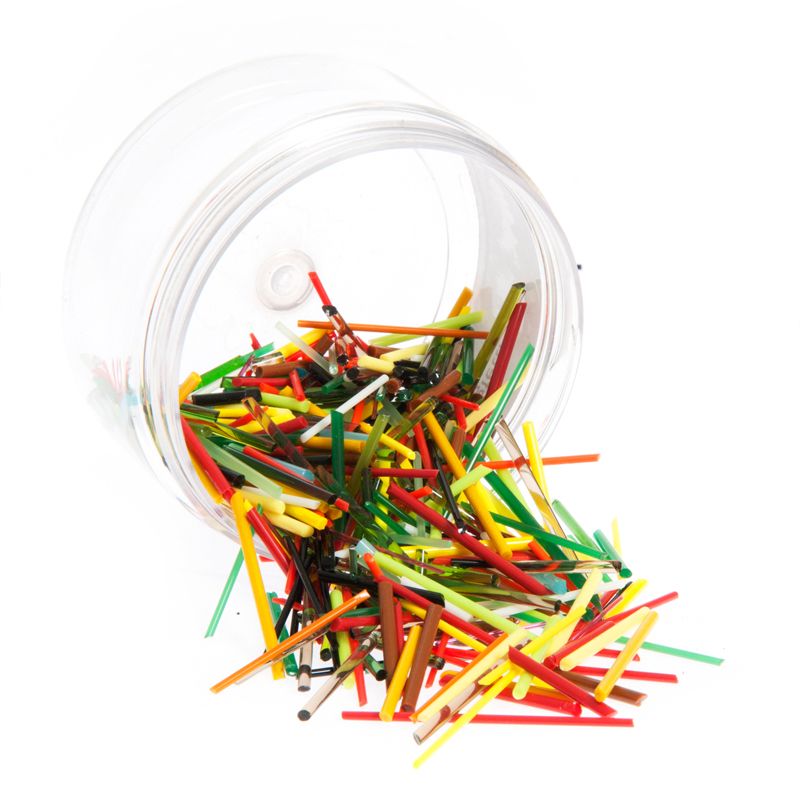 Bullseye Stringfetti: Rainbow Mix - Warm Glass