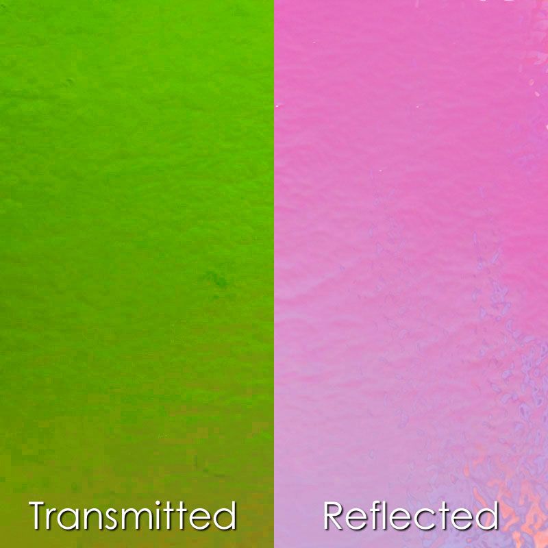CBS Dichroic Glass: Green/Pink on Clear - Warm Glass