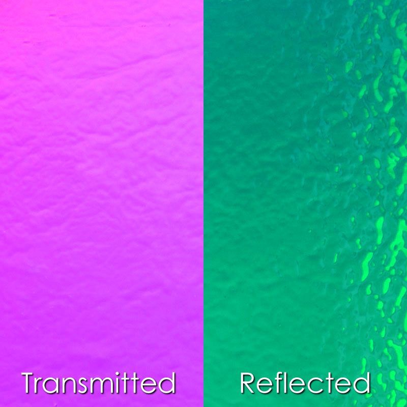 CBS Dichroic Glass: Magenta/Green on Clear - Warm Glass