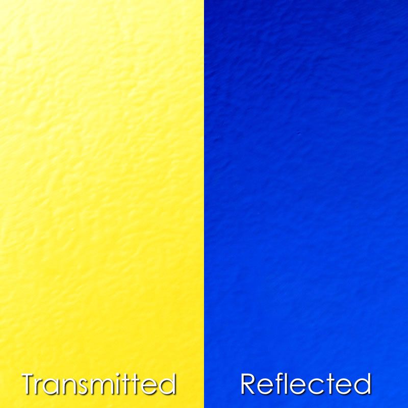 CBS Dichroic Glass: Yellow/Blue on Clear - Warm Glass