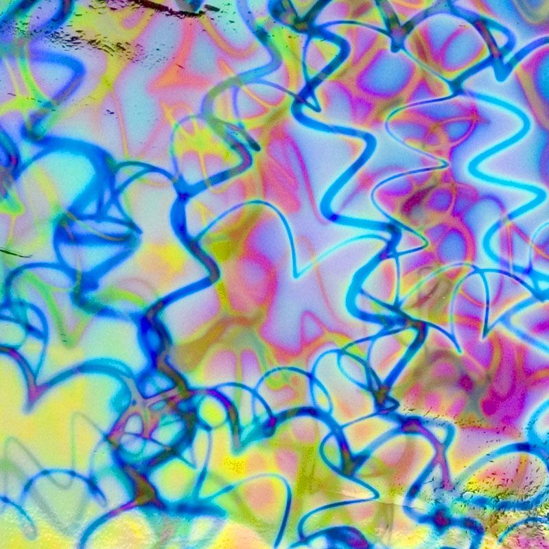 CBS Dichroic Pattern: Corkscrew on Black - Warm Glass