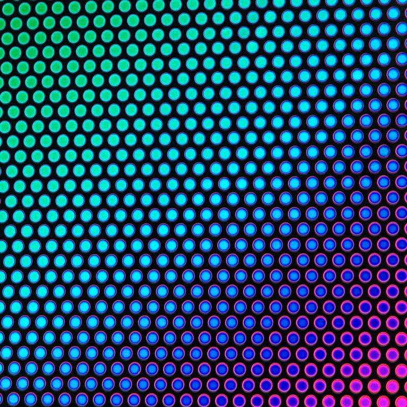 CBS Dichroic Pattern: Dot 2 on Black - Warm Glass