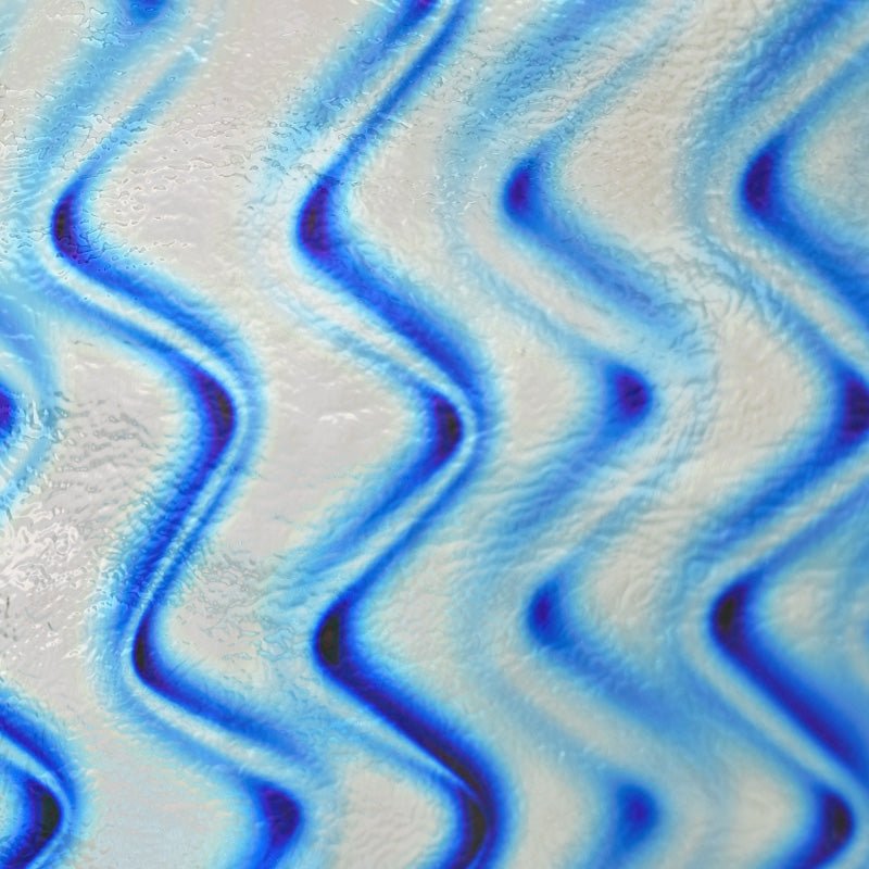 CBS Dichroic Pattern: Silver Twizzle on Black - Warm Glass