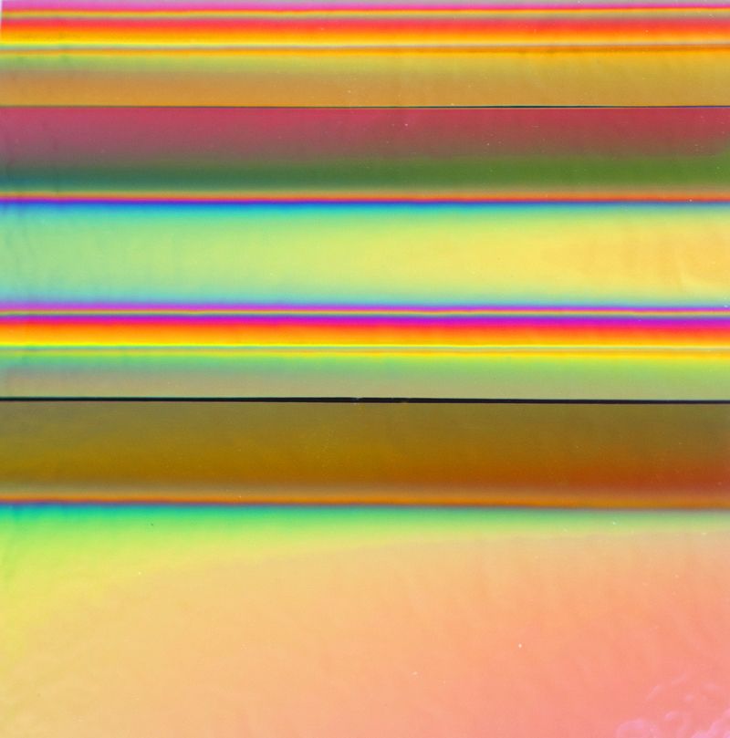 CBS Dichroic Pattern: Tropical Rays on Black - Warm Glass