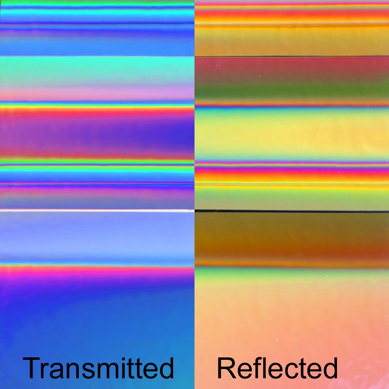 CBS Dichroic Pattern: Tropical Rays on Clear - Warm Glass