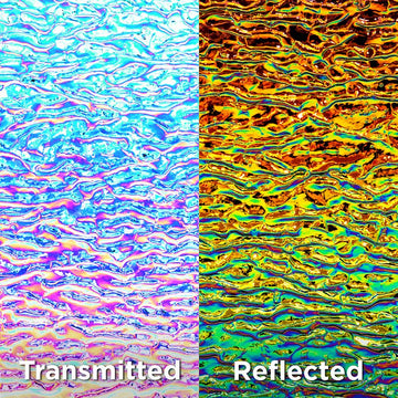 CBS Dichroic Texture: Granite Ripple Rainbow 2 on Clear - Warm Glass