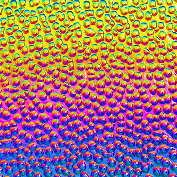 CBS Dichroic Texture: Hammered Rainbow 2 on black - Warm Glass