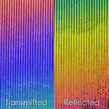 CBS Dichroic Texture: Reed Rainbow 2 on clear - Warm Glass