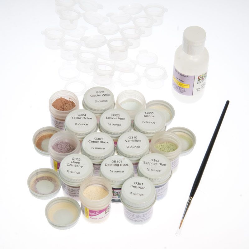 Colours for Earth Glass Paint Sample Kit - Warm Glass
