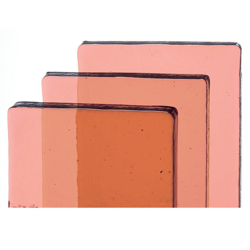 Coral Orange Tint Bullseye Billet 1834 - Warm Glass