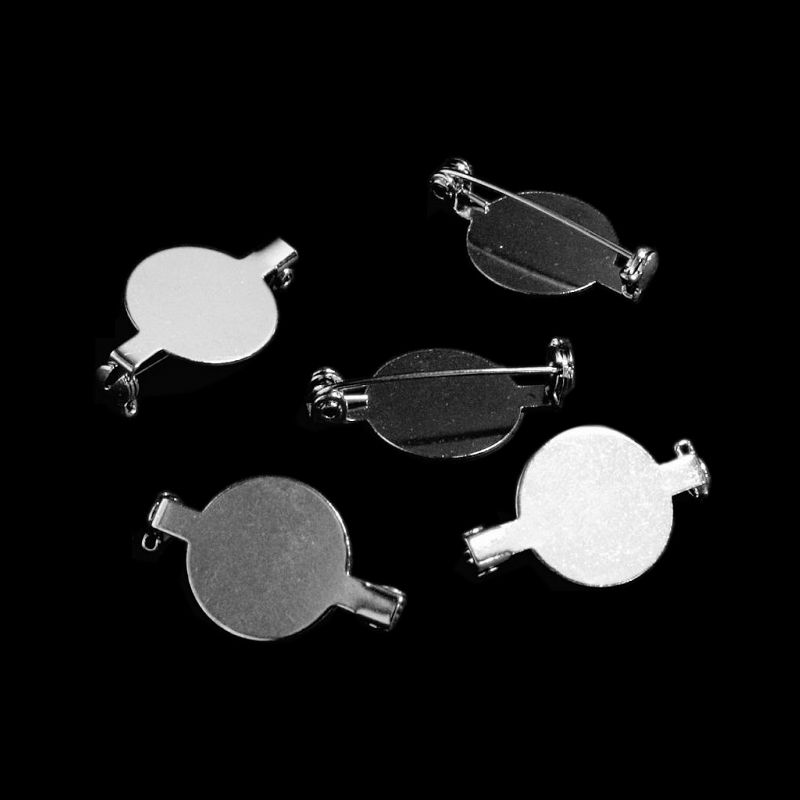 Deluxe Brooch Backs x 5 - Warm Glass
