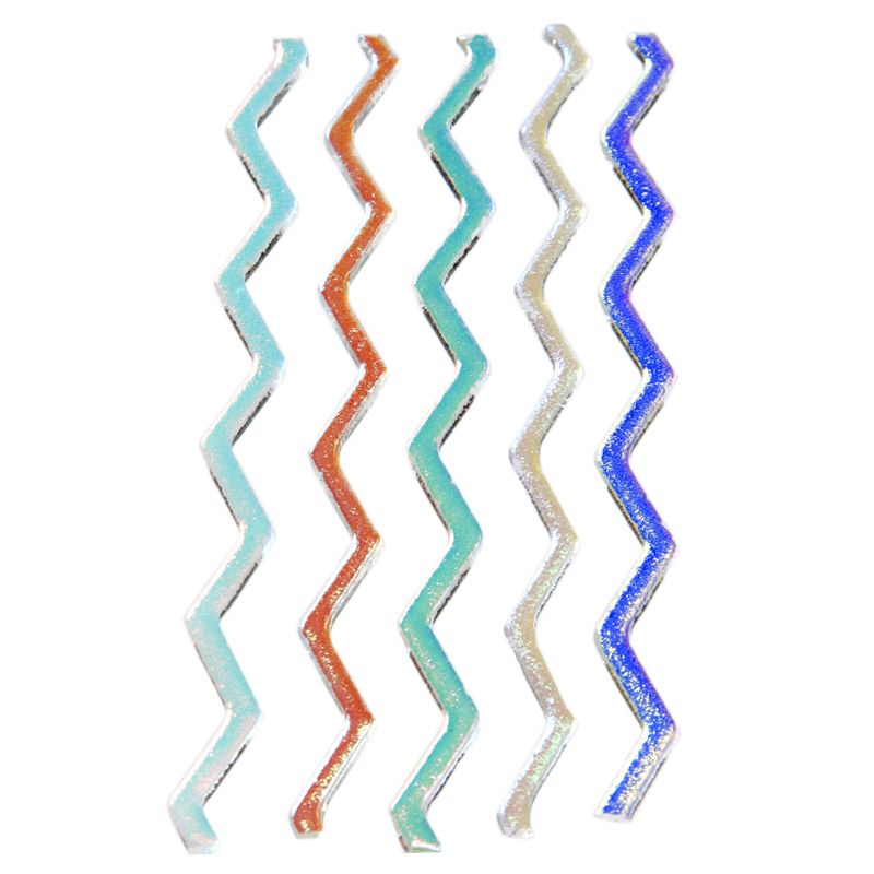 Dichroic Colour Wavy Firestix Pack on Clear - Warm Glass