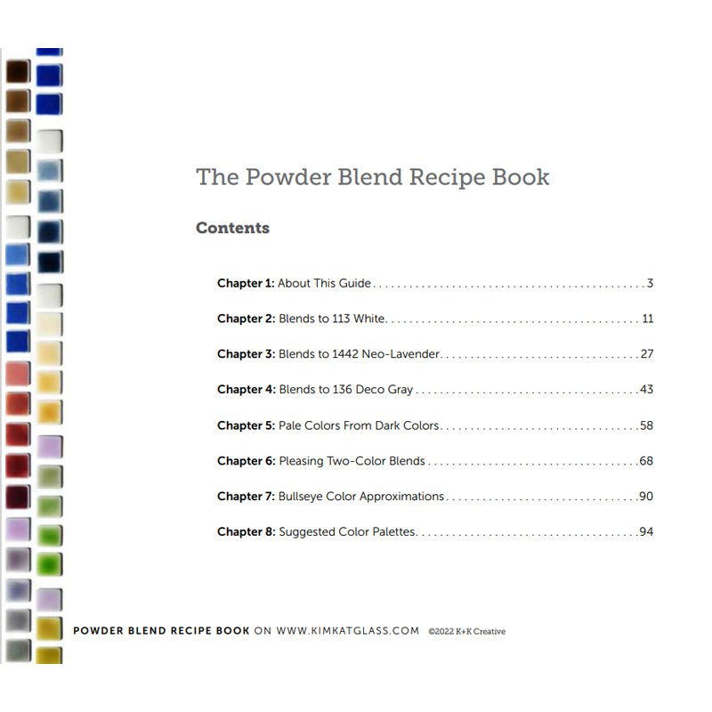 eBook - Kim Brill: The Powder Blend Recipe Book - Warm Glass