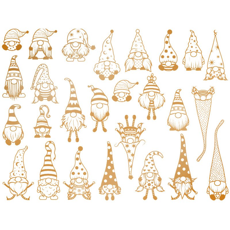 Gnomes Decal 13.3cm x 10cm - Warm Glass