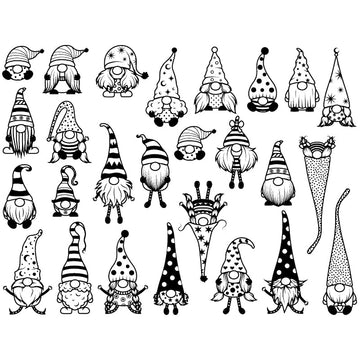 Gnomes Decal 13.3cm x 10cm - Warm Glass