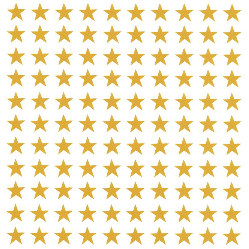 Gold Stars Decal 31cm x 23cm - Warm Glass