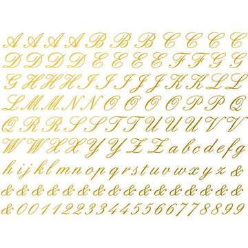 Metallic Letters & Numbers Decal 13.3cm x 10cm - Warm Glass