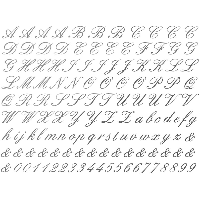 Metallic Letters & Numbers Decal 13.3cm x 10cm - Warm Glass