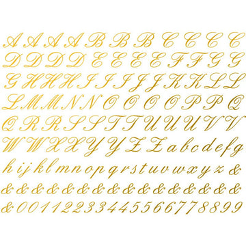 Metallic Letters & Numbers Decal 13.3cm x 10cm - Warm Glass