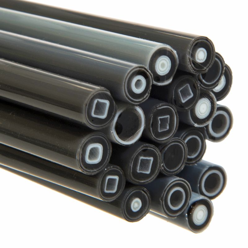 Murrine Cane: Black and French Vanilla (CoE90) - Warm Glass